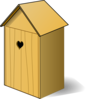 Outhouse With Heart On Door Clip Art